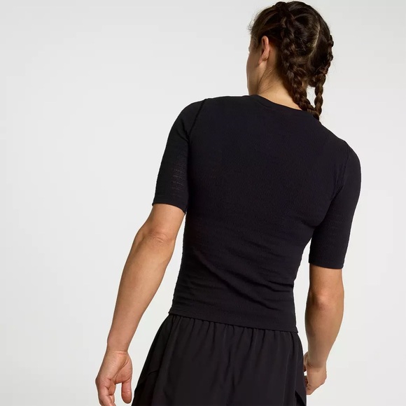 NWT CALIA Seamless Crop Elbow Tee | Pure Ebony | Size S - Picture 2 of 7